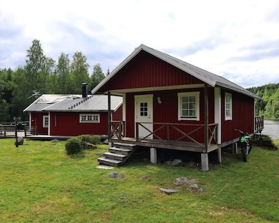 Cabins Located On Small Island