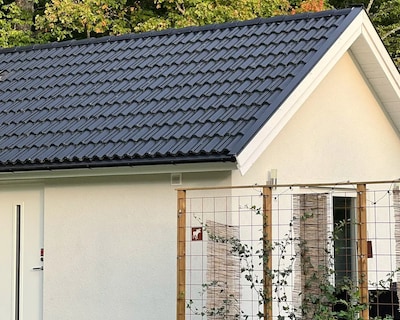 Newly built guesthouse by Mörrumsån